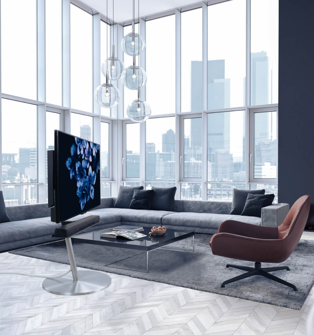 ウォールインテリア テレビスタンド A2STAINLESS　キャスターベース
