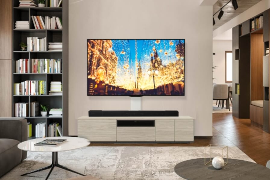テレビスタンドと一緒に使って機能性を高める