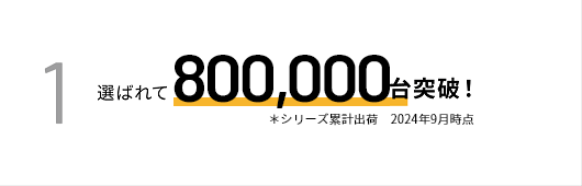 選ばれて800000台突破