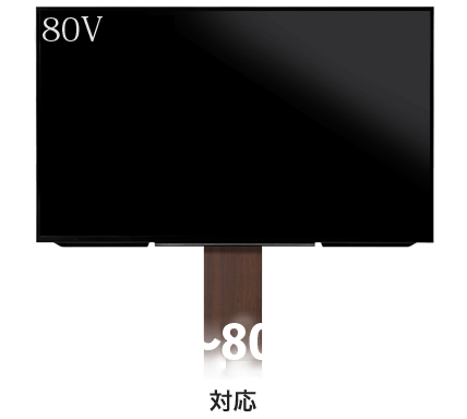 32インチ～79インチまで対応