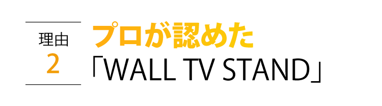 【理由2】プロが認めたWALL TV STAND