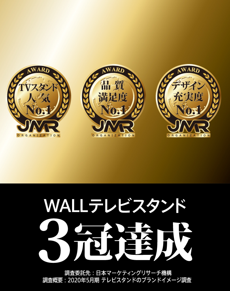 Wall Tv Stand が テレビスタンド人気 No 1 品質満足度 No 1 デザイン充実度 No 1 の3冠を獲得しました