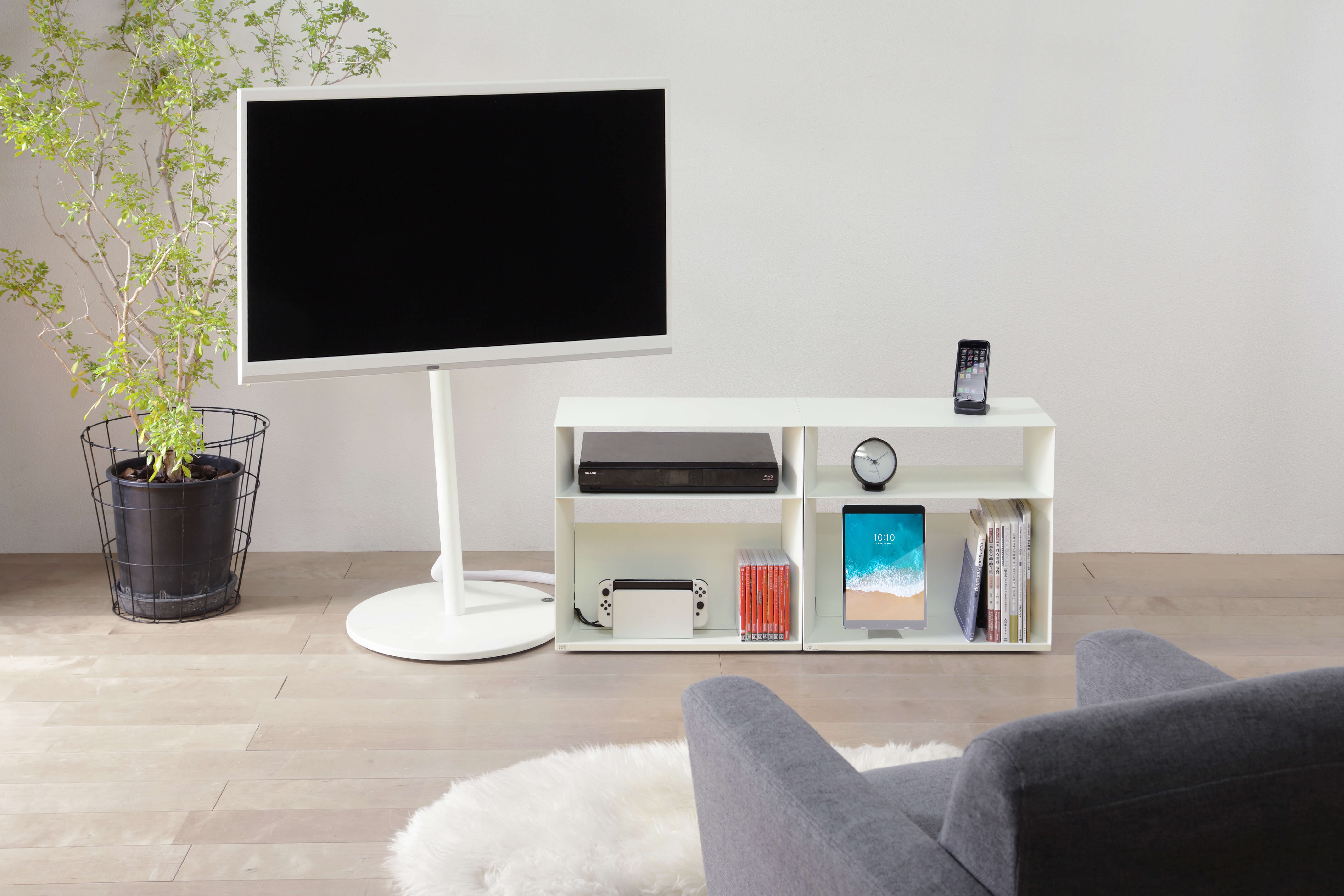 WALLテレビスタンドA2対応デバイスワゴン　WLAS95111　EQUALS Amazon｜EQUALS イコールズ WALL テレビスタンド A2対応