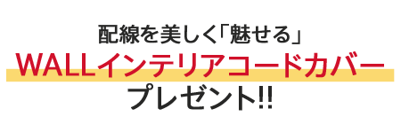 EQUALS限定企画WALLシリーズ購入者にもれなくコードカバープレゼント