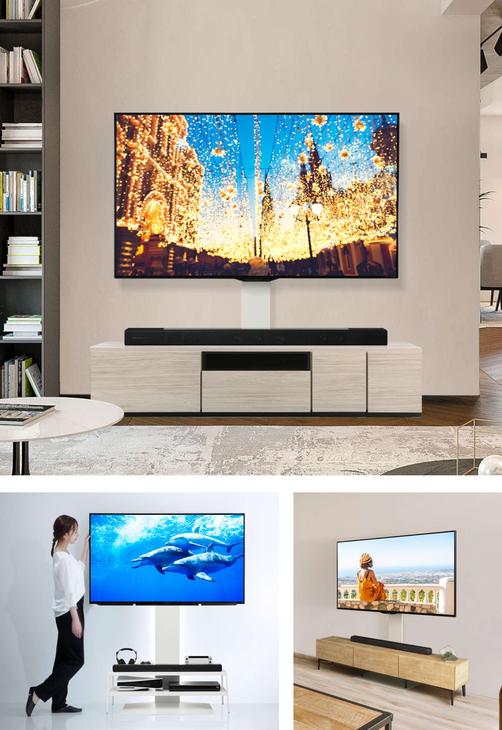 テレビ台　シンプルデザイン　Francfranc 65インチ対応　週末値下げ テレビ台 シンプルデザイン Francfranc 65インチ対応 リビング収納