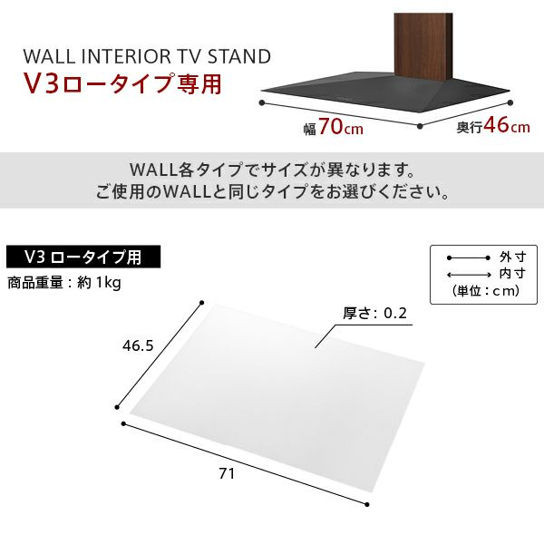 V3ロータイプ専用ポリカーボネートフロアシート