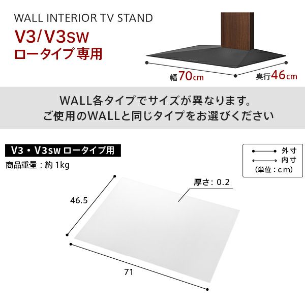 V3ロータイプ専用ポリカーボネートフロアシート