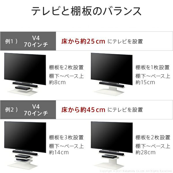 単品販売／受注生産 EQUALS 組立設置付き WALLインテリアテレビ