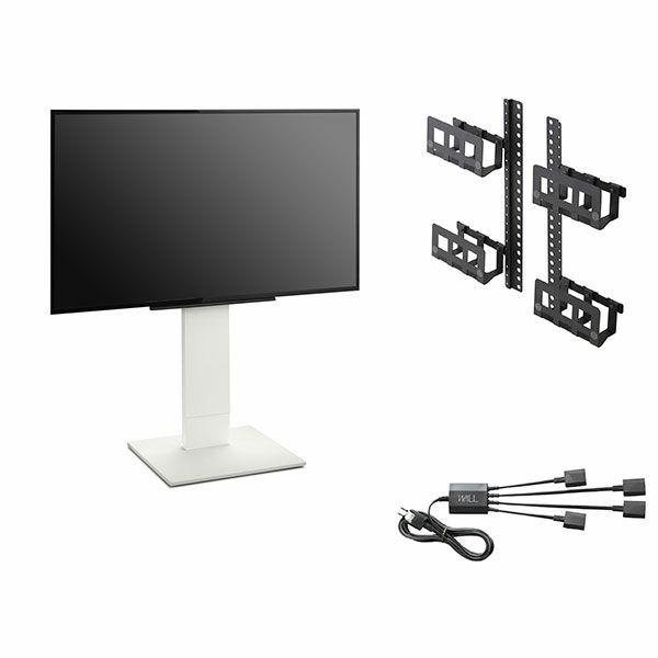 WALL マルチデバイスホルダー、電源タップのセット WALLオプション品】マルチデバイスホルダー・棚板・電源タップ