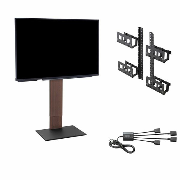 WALL マルチデバイスホルダー、電源タップのセット V2（HIGH TYPE）＋マルチデバイス＋電源タップセット（壁寄せ