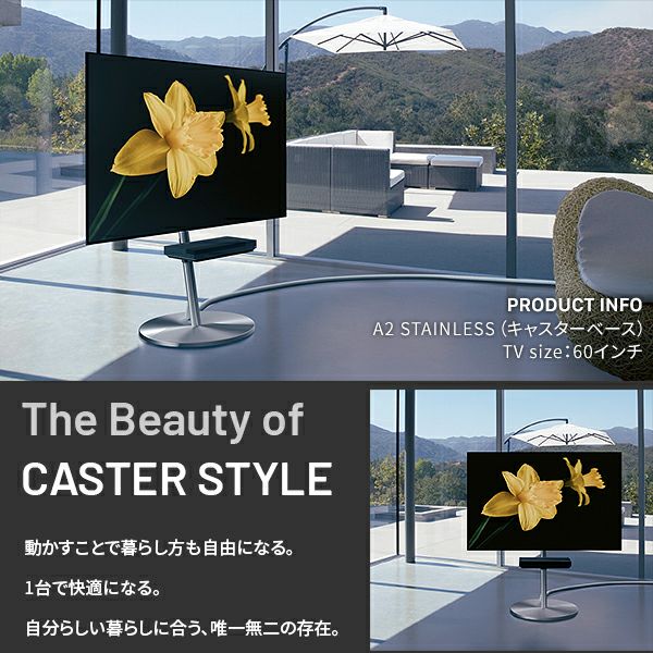 WALL SEVENSTAND A2 STAINLESS CASTER（LARGE TYPE）【組立設置